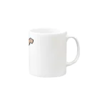 パペットピットの風なびく犬 Mug :right side of the handle