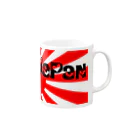 999productのＩ♡ JAPAN (,,ﾟДﾟ) ｶﾞﾝｶﾞﾚ!日本! トートバッグ Mug :right side of the handle