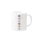 つきしょっぷのくすみカラーの星 Mug :right side of the handle