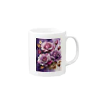 AQUAMETAVERSEのバラードのような薔薇の花　BLUE PLUM  691 Mug :right side of the handle