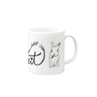 komonoteのモノトーン Mug :right side of the handle