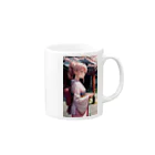 kimono_musume  AI artのscene4 Mug :right side of the handle