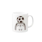 lemonysnow/ハリネズミグッズのハリネズミとサッカー Mug :right side of the handle