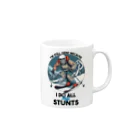 Stylo TeeのI'm Still Here Because I Do All My Stunts Mug :right side of the handle