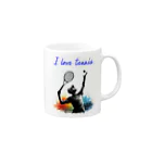 Tomohiro Shigaのお店のI love tennis.（その２） Mug :right side of the handle