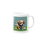 temtemの尻尾を振る犬 Mug :right side of the handle