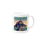 Pixel Art Goodsのモン・サン・ミシェル（pixel art） Mug :right side of the handle