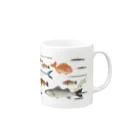 わたまGD（藤原麻由）のお魚まみれ Mug :right side of the handle