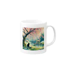 西野んカンパニーの風景と猫1 Mug :right side of the handle