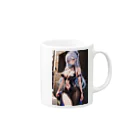 inoken_のロングヘアー Mug :right side of the handle