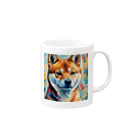 KAPPA TRAVEL GOの柴犬の幾何学 Mug :right side of the handle