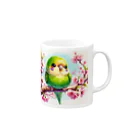 ぷっくりショップのオカメインコのひととき Mug :right side of the handle