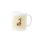 ikimono timesのキリンさん Mug :right side of the handle