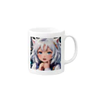 巫女スタぐらむのもふもふの美少女甘える Mug :right side of the handle