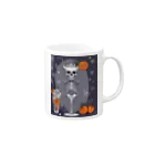 Skeletonのユニークなスケルトンアートがおしゃれに輝く！ Mug :right side of the handle