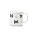 サバ白雑種猫のなめこちゃん屋のなめこちゃんマグカップ（パターン茶） マグカップの取っ手の右面