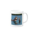 ganeshaのOtterpngで釣り体験 Mug :right side of the handle