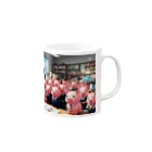 MTHの会社のらいんあっぷをするみにぶた管理製品 Mug :right side of the handle