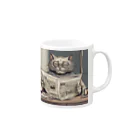 ローズのおじ猫 Mug :right side of the handle