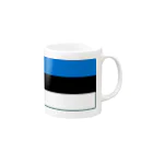 お絵かき屋さんのエストニアの国旗 Mug :right side of the handle