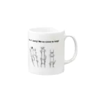 肥溜めショップの助けに来てくれたバランスの悪い猫達 Mug :right side of the handle