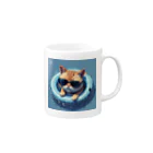 メロンパン猫のサマーキャット Mug :right side of the handle