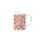 AQUAMETAVERSEの花柄のプリント　なでしこ1478 Mug :right side of the handle