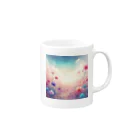 花とイロドリ。の水彩タッチの花畑 Mug :right side of the handle