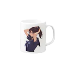 AQUAMETAVERSEのポニーテールがセクシーな女の子　BLUE PLUM  691 Mug :right side of the handle