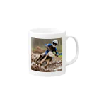 the blue seasonの泥の中の疾風 - モトクロスチャレンジ Mug :right side of the handle