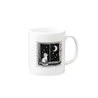 キキの夜空を眺める白猫 Mug :right side of the handle