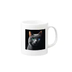 IKEDAYAのクールな猫 Mug :right side of the handle