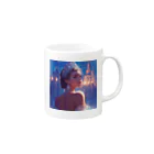 AQUAMETAVERSEの宵闇に輝くクリスタルの女王 Marsa 106 Mug :right side of the handle