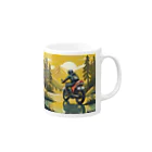 shime_savaの旅するバイカー Mug :right side of the handle