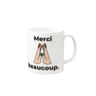 ICHIGO-ICHIÉ-1999のMerci beaucoup.【どうもありがとうございます】フランス語でアピールする Mug :right side of the handle