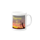 shibazakuraの夕暮れ　happinessシリーズ Mug :right side of the handle