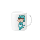 恐竜少女ガウ子のお店のワンワンむっちゃん Mug :right side of the handle