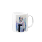 D-system（水彩屋）の着物女子シズカ Mug :right side of the handle