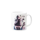 シロクマペンギンの冷極フローズン✕小悪魔ガール Mug :right side of the handle