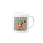 ganeshaのおもちゃの望遠鏡でかわいいカンガルーに会おう Mug :right side of the handle