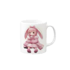 nonoitigoのピンクうさぎno💕 Mug :right side of the handle