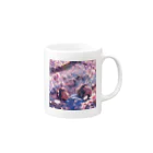 AQUAMETAVERSEの桜の花の木の下で昼寝をする家族　なでしこ1478 Mug :right side of the handle