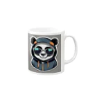 pandownloadのパーカーサングラスのワルパンダ？ Mug :right side of the handle