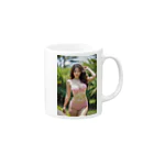 AI美女大好きクラブの「海辺の恋模様: AI美女のビーチウェア・ファンタジー」vol248 Mug :right side of the handle