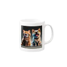 musashiyaのご機嫌な猫と犬 Mug :right side of the handle