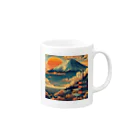 日本の風景 COOL JAPANの日本の風景:富士吉田市で見られる絶景、 Mug :right side of the handle