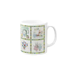 刺繍画家Marronのお店のこねこ花屋へ行く Mug :right side of the handle