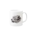 kuro-worldのユキヒョウ Mug :right side of the handle