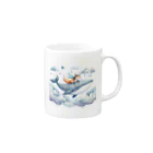 hinasoyuの鯨雲狐 Mug :right side of the handle