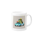 ganeshaのおもちゃのパトカーでかわいいカメに会おう Mug :right side of the handle